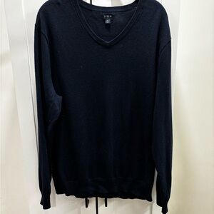 J. Crew Men's Navy V-Neck Sweater